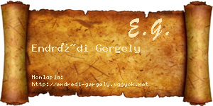 Endrédi Gergely névjegykártya