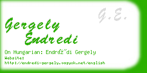 gergely endredi business card